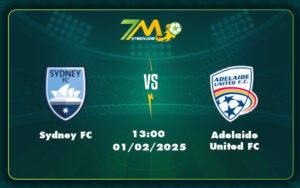 sydney fc adelaide united fc 01 02 vdqg uc - Soi kèo trận đấu Sydney FC vs Adelaide United FC Cuộc chiến hấp dẫn tại VĐQG Úc