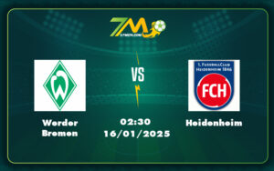 werder bremen heidenheim 16 01 bundesliga - Nhận định soi kèo Werder Bremen vs Heidenheim Chủ nhà chiếm ưu thế